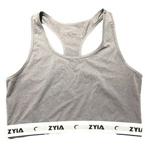 Zyia Active Grey Comfort Racerback Bra
